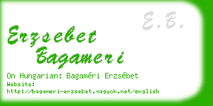 erzsebet bagameri business card