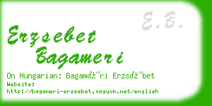 erzsebet bagameri business card